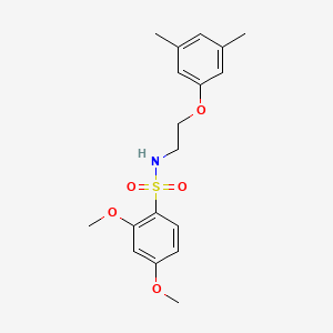 molecular formula C18H23NO5S B2761204 N-(2-(3,5-二甲基苯氧基)乙基)-2,4-二甲氧基苯磺酰胺 CAS No. 1105221-91-7
