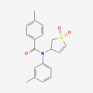 molecular formula C19H19NO3S B2761207 N-(1,1-dioxido-2,3-dihydrothiophen-3-yl)-4-methyl-N-(m-tolyl)benzamide CAS No. 882356-94-7