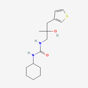molecular formula C15H24N2O2S B2761208 1-Cyclohexyl-3-{2-hydroxy-2-[(thiophen-3-yl)methyl]propyl}urea CAS No. 2097914-86-6