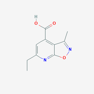 molecular formula C10H10N2O3 B2761212 6-乙基-3-甲基异噁唑并[5,4-b]吡啶-4-羧酸 CAS No. 937691-36-6