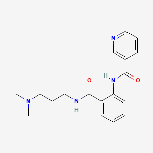 molecular formula C18H22N4O2 B2761217 N-(2-{[3-(dimethylamino)propyl]carbamoyl}phenyl)pyridine-3-carboxamide CAS No. 947822-99-3