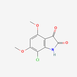 molecular formula C10H8ClNO4 B2761219 7-chloro-4,6-dimethoxy-2,3-dihydro-1H-indole-2,3-dione CAS No. 1164251-88-0