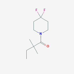 molecular formula C11H19F2NO B2761223 1-(4,4-Difluoropiperidin-1-yl)-2,2-dimethylbutan-1-one CAS No. 2322055-80-9