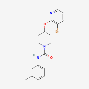 molecular formula C18H20BrN3O2 B2761225 4-((3-bromopyridin-2-yl)oxy)-N-(m-tolyl)piperidine-1-carboxamide CAS No. 1448026-86-5