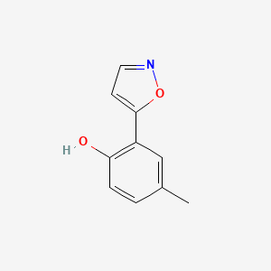 molecular formula C10H9NO2 B2761229 2-(5-Isoxazolyl)-4-methylphenol CAS No. 104516-57-6; 164171-56-6