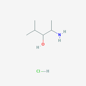 molecular formula C6H16ClNO B2761247 2-Amino-4-methylpentan-3-ol;hydrochloride CAS No. 2260937-59-3