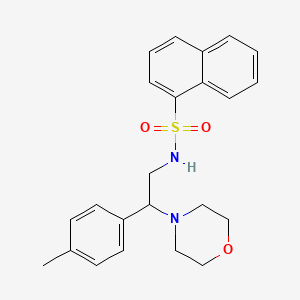 molecular formula C23H26N2O3S B2761277 N-(2-morpholino-2-(p-tolyl)ethyl)naphthalene-1-sulfonamide CAS No. 920213-30-5