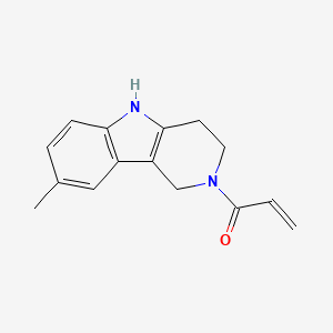 molecular formula C15H16N2O B2761278 1-(8-Methyl-1,3,4,5-tetrahydropyrido[4,3-b]indol-2-yl)prop-2-en-1-one CAS No. 2361640-17-5
