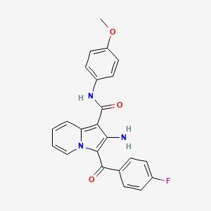 molecular formula C23H18FN3O3 B2761282 2-amino-3-(4-fluorobenzoyl)-N-(4-methoxyphenyl)indolizine-1-carboxamide CAS No. 898433-85-7