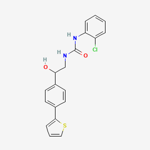 molecular formula C19H17ClN2O2S B2761286 3-(2-Chlorophenyl)-1-{2-hydroxy-2-[4-(thiophen-2-yl)phenyl]ethyl}urea CAS No. 2380186-53-6