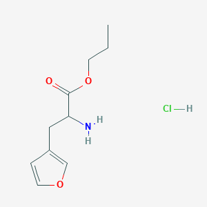 molecular formula C10H16ClNO3 B2761297 Propyl 2-amino-3-(furan-3-yl)propanoate;hydrochloride CAS No. 2377032-81-8