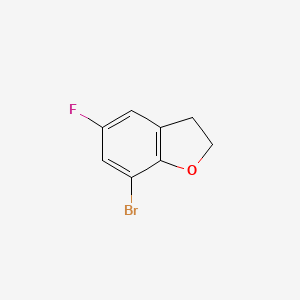 molecular formula C8H6BrFO B2761380 7-Bromo-5-fluoro-2,3-dihydro-1-benzofuran CAS No. 1432609-54-5