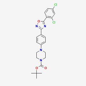 Tert-butyl 4-{4-[5-(2,4-dichlorophenyl)-1,2,4-oxadiazol-3-yl]phenyl}piperazine-1-carboxylate