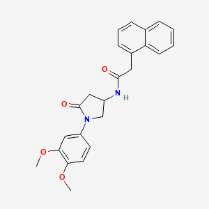 molecular formula C24H24N2O4 B2761431 N-[1-(3,4-dimethoxyphenyl)-5-oxopyrrolidin-3-yl]-2-(naphthalen-1-yl)acetamide CAS No. 900997-43-5