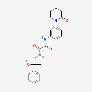 molecular formula C22H25N3O4 B2761466 N'-(2-hydroxy-2-phenylpropyl)-N-[3-(2-oxopiperidin-1-yl)phenyl]ethanediamide CAS No. 1351584-76-3