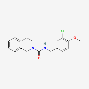molecular formula C18H19ClN2O2 B2761474 N-(3-chloro-4-methoxybenzyl)-3,4-dihydro-2(1H)-isoquinolinecarboxamide CAS No. 866132-01-6