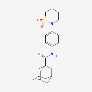 molecular formula C21H28N2O3S B2761483 N-[4-(1,1-dioxo-1lambda6,2-thiazinan-2-yl)phenyl]adamantane-1-carboxamide CAS No. 899976-29-5