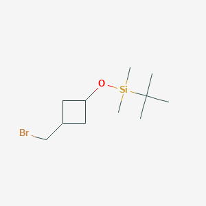 molecular formula C11H23BrOSi B2761520 [3-(Bromomethyl)cyclobutoxy](tert-butyl)dimethylsilane CAS No. 2167629-99-2