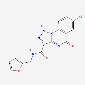 molecular formula C15H10ClN5O3 B2761522 7-chloro-N-(furan-2-ylmethyl)-5-hydroxy[1,2,3]triazolo[1,5-a]quinazoline-3-carboxamide CAS No. 1040694-64-1