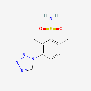 molecular formula C10H13N5O2S B2761578 2,4,6-trimethyl-3-(1H-tetrazol-1-yl)benzenesulfonamide CAS No. 670230-57-6
