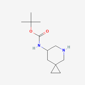 molecular formula C12H22N2O2 B2761588 tert-butyl N-{5-azaspiro[2.5]octan-7-yl}carbamate CAS No. 1823787-48-9