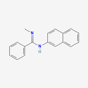 molecular formula C18H16N2 B2761600 N-methyl-N'-(naphthalen-2-yl)benzenecarboximidamide CAS No. 878259-93-9