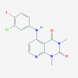 5-((3-chloro-4-fluorophenyl)amino)-1,3-dimethylpyrido[2,3-d]pyrimidine-2,4(1H,3H)-dione