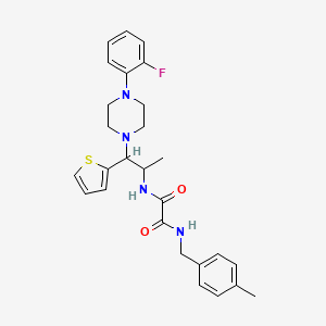 N1-(1-(4-(2-fluorophenyl)piperazin-1-yl)-1-(thiophen-2-yl)propan-2-yl)-N2-(4-methylbenzyl)oxalamide