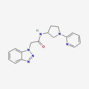 2-(1H-benzo[d][1,2,3]triazol-1-yl)-N-(1-(pyridin-2-yl)pyrrolidin-3-yl)acetamide