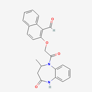 2-[2-(4-Methyl-2-oxo-3,4-dihydro-1H-1,5-benzodiazepin-5-yl)-2-oxoethoxy]naphthalene-1-carbaldehyde