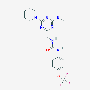 1-((4-(Dimethylamino)-6-(piperidin-1-yl)-1,3,5-triazin-2-yl)methyl)-3-(4-(trifluoromethoxy)phenyl)urea