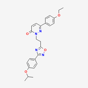 N-(3-ethyl-7-methyl-5-oxo-5H-[1,3]thiazolo[3,2-a]pyrimidin-6-yl)-4-(trifluoromethyl)benzamide
