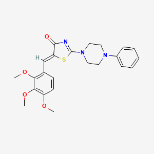 (Z)-2-(4-phenylpiperazin-1-yl)-5-(2,3,4-trimethoxybenzylidene)thiazol-4(5H)-one