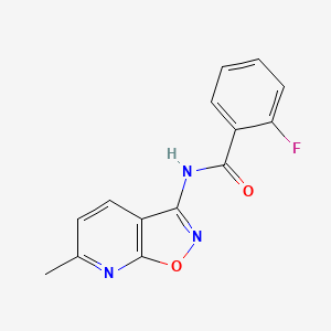 2-fluoro-N-(6-methyl[1,2]oxazolo[5,4-b]pyridin-3-yl)benzamide