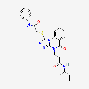 N-(sec-butyl)-3-(1-((2-(methyl(phenyl)amino)-2-oxoethyl)thio)-5-oxo-[1,2,4]triazolo[4,3-a]quinazolin-4(5H)-yl)propanamide