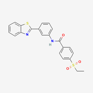 N-(3-(benzo[d]thiazol-2-yl)phenyl)-4-(ethylsulfonyl)benzamide