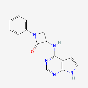 1-Phenyl-3-(7H-pyrrolo[2,3-d]pyrimidin-4-ylamino)azetidin-2-one