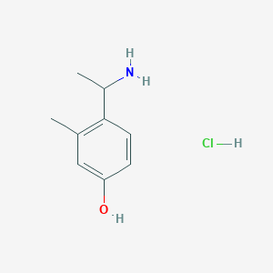 4-(1-Aminoethyl)-3-methylphenol;hydrochloride