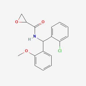molecular formula C17H16ClNO3 B2761738 N-[(2-Chlorophenyl)-(2-methoxyphenyl)methyl]oxirane-2-carboxamide CAS No. 2411263-56-2