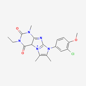 molecular formula C19H20ClN5O3 B2761743 8-(3-chloro-4-methoxyphenyl)-3-ethyl-1,6,7-trimethyl-1H,2H,3H,4H,8H-imidazo[1,2-g]purine-2,4-dione CAS No. 876673-17-5