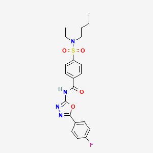 4-[butyl(ethyl)sulfamoyl]-N-[5-(4-fluorophenyl)-1,3,4-oxadiazol-2-yl]benzamide