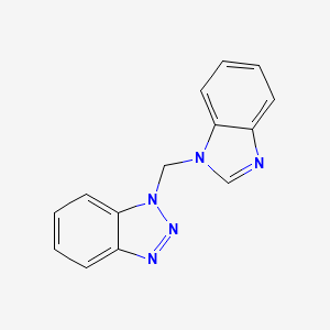 molecular formula C14H11N5 B2761752 1-(1H-benzimidazol-1-ylmethyl)-1H-1,2,3-benzotriazole CAS No. 124337-36-6
