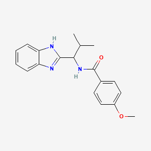 molecular formula C19H21N3O2 B2761864 N-[1-(1H-benzimidazol-2-yl)-2-methylpropyl]-4-methoxybenzamide CAS No. 862486-61-1