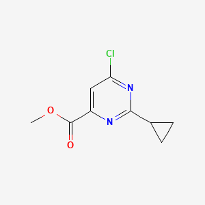 molecular formula C9H9ClN2O2 B2761865 Methyl 6-chloro-2-cyclopropylpyrimidine-4-carboxylate CAS No. 1710847-03-2