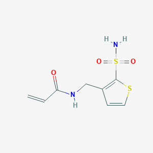 molecular formula C8H10N2O3S2 B2761874 N-[(2-Sulfamoylthiophen-3-yl)methyl]prop-2-enamide CAS No. 2411314-42-4