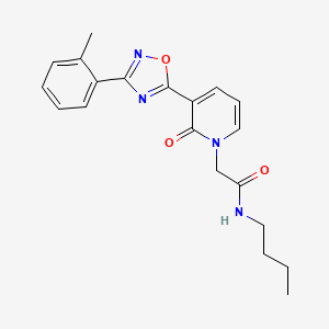 molecular formula C20H22N4O3 B2761882 N-butyl-2-{3-[3-(2-methylphenyl)-1,2,4-oxadiazol-5-yl]-2-oxo-1,2-dihydropyridin-1-yl}acetamide CAS No. 1251571-16-0