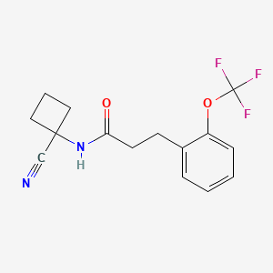 molecular formula C15H15F3N2O2 B2761916 N-(1-cyanocyclobutyl)-3-[2-(trifluoromethoxy)phenyl]propanamide CAS No. 1311862-28-8
