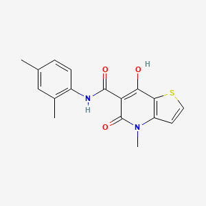 molecular formula C17H16N2O3S B2761922 N-(2,4-dimethylphenyl)-7-hydroxy-4-methyl-5-oxo-4H,5H-thieno[3,2-b]pyridine-6-carboxamide CAS No. 1251681-39-6