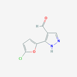 molecular formula C8H5ClN2O2 B2761941 3-(5-chlorofuran-2-yl)-1H-pyrazole-4-carbaldehyde CAS No. 2092746-03-5
