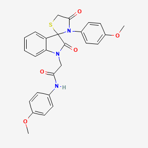 molecular formula C26H23N3O5S B2761968 N-(4-methoxyphenyl)-2-(3'-(4-methoxyphenyl)-2,4'-dioxospiro[indoline-3,2'-thiazolidin]-1-yl)acetamide CAS No. 894561-01-4